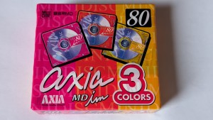 MiniDisc Axia MD-in 80 Mix 3Colors Japan 3pack.