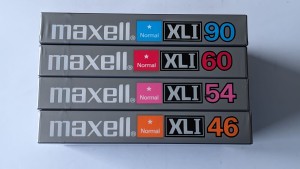 Maxell XLI46** XLI54**XLI60**XLI90** 1985r. Japan 4szt