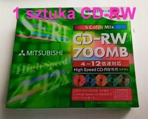 Mitsubishi Verbatim CD-RW 700MB x4x12 Color 1szt
