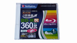Verbatim BD-R DL 50GB x6 FULL Printable 22mm-118mm slim case 1szt.