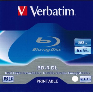 Verbatim BD-R DL 50GB x6 FULL Printable wersja US 22mm-118mm slim CD 1szt.