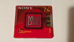 MiniDisc MD SONY RUBY RED 74 Japan 1szt ,..