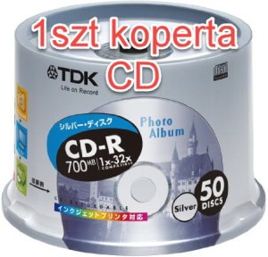 TDK CD-R Termal Printable Silver Top 1szt koperta CD