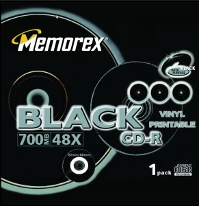 Memorex CD-R 700MB Black Vinyl Printable 1szt.