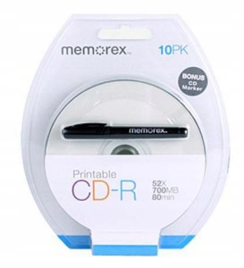 MEMOREX CD-R 50 sztuk Printable + marker CD