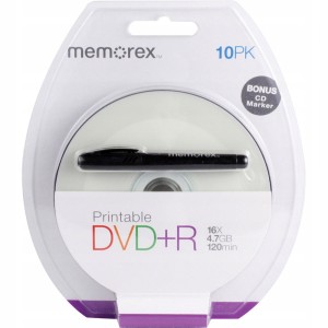 MEMOREX DVD+R Printable 50 sztuk + 5 szt marker CD