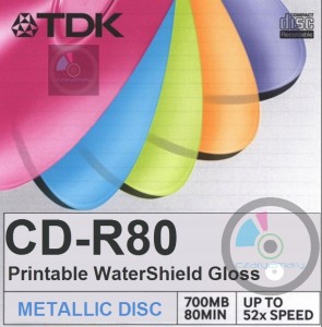 TDK CD-R Printable WaterShield Gloss Metallic 1szt