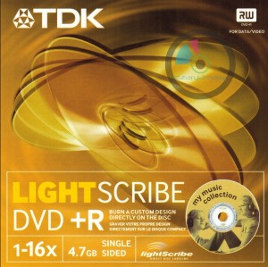 TDK DVD+R LightScribe 1szt. slim case