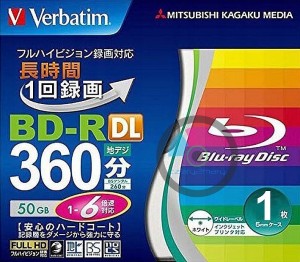 Verbatim BD-R DL 50GB x6 Printable slim case 1szt.