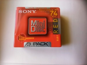 MiniDisc MD SONY Ruby Red 74 Japan 3szt-3pack