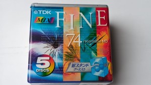 MiniDisc MD TDK Fine MIX 74 nowy 5szt-5pack + case